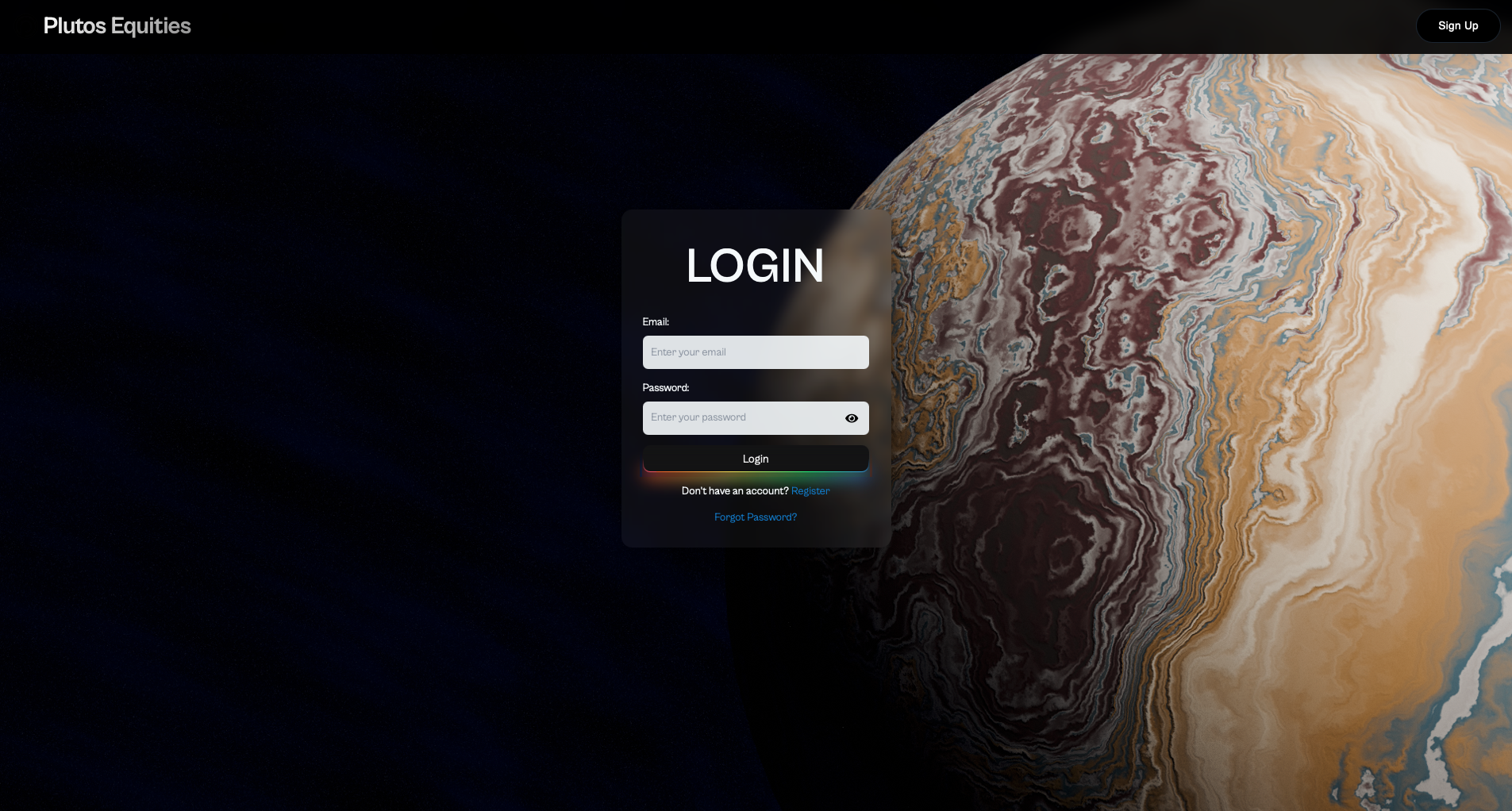 Login and Registration Options
